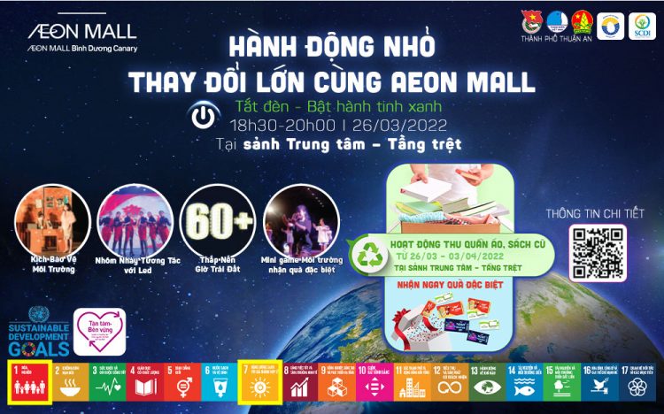 REVIEWS EARTH HOUR 2022 EVENTS AT AEON MALL BINH DUONG CANARY